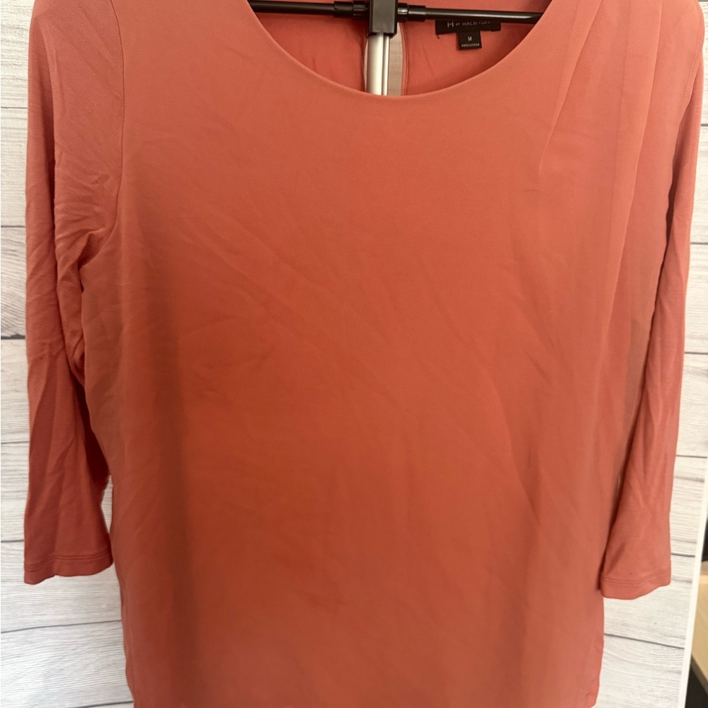 H by Halston Women's Long Sleeve Top in Rose